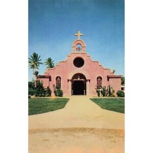 Vintage Mangilao Guam Santa Teresita Church Postcard Mike Roberts C6194